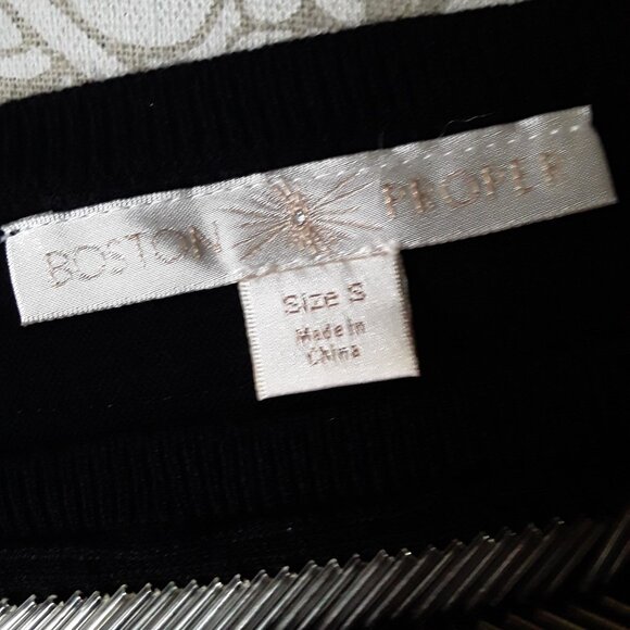 Boston Proper batwing cold shoulder dark black sweater size S - Picture 2 of 14